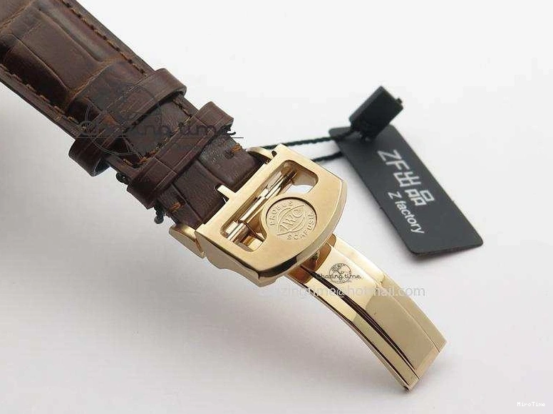 MIROTIME 1219 Unisex Portuguese Real PR RG IW500702 ZF 1:1 Best Edition On Brown Leather Strap A52010 V 7303